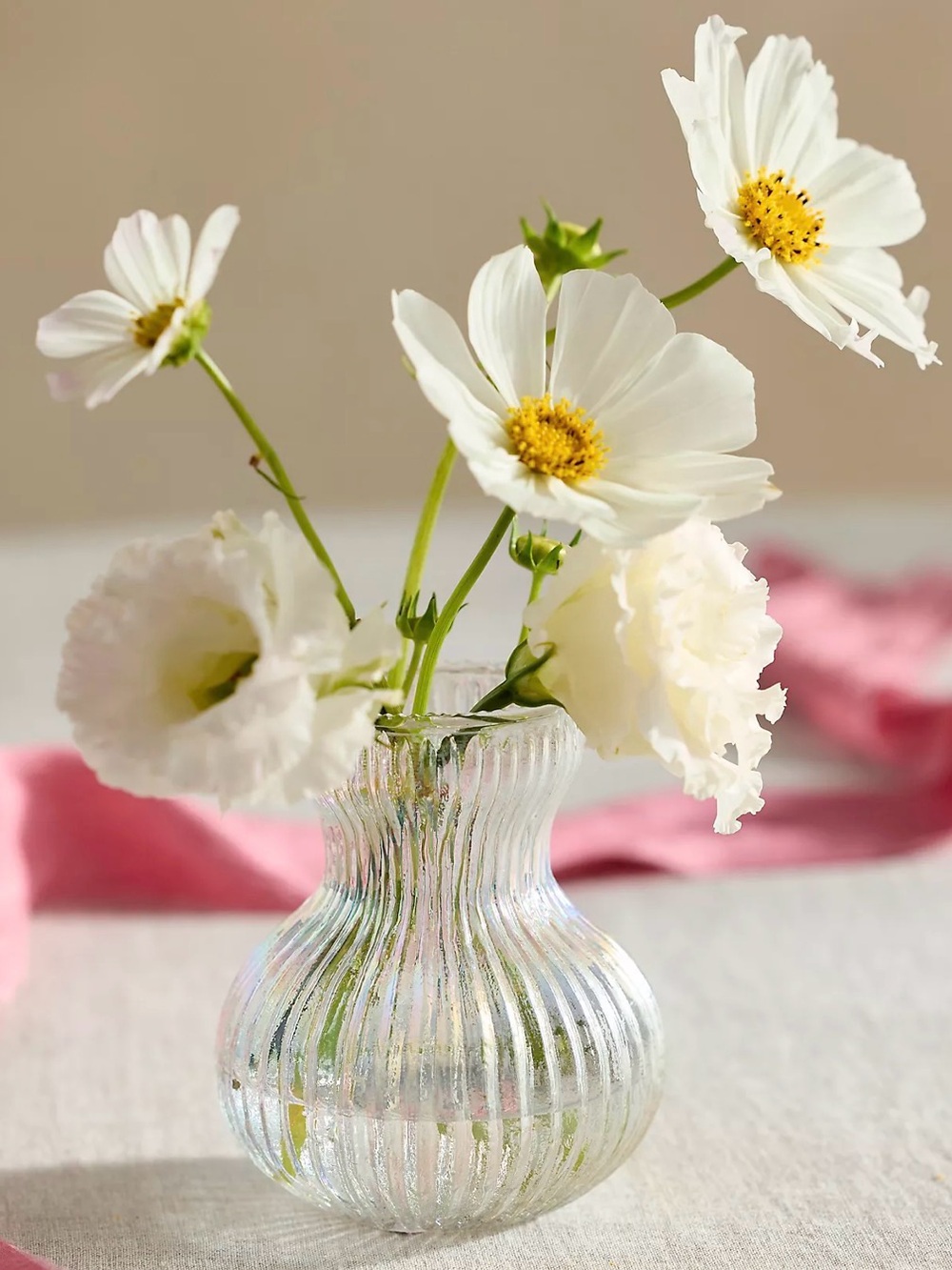 Anthropologie Terrain Clear Luster Bud Vase